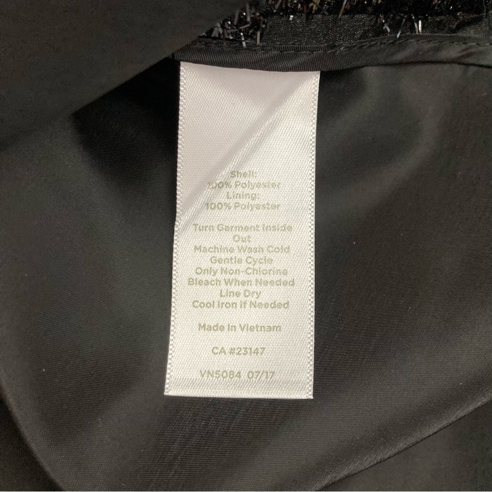 NWT RSVP by Talbots black A-line midi skirt with textured polka dots, Sz 4 - Picture 12 of 14